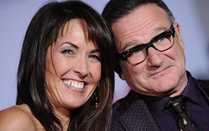 Robin Williams e sua mulher, Susan Schneider, em 2009.