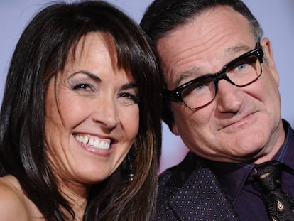 Robin Williams y su mujer, Susan Schneider, en 2009.