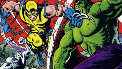 Lobezno y Hulk, dibujados por Herb Trimpe.