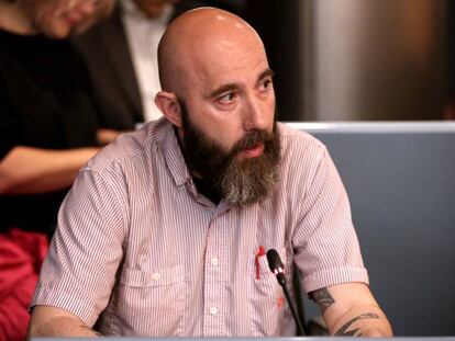 El regidor de la CUP Josep Garganté, aquest divendres al matí.