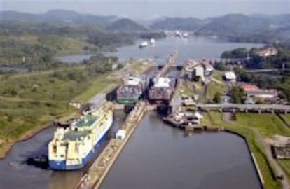 Obras de construcci&oacute;n del Canal de Panam&aacute;, en el que participa la espa&ntilde;ola Sacyr.