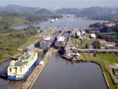 Obras de construcci&oacute;n del Canal de Panam&aacute;, en el que participa la espa&ntilde;ola Sacyr.