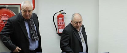 Francisco Carbonero (CC OO) y Manuel Pastrana (UGT).