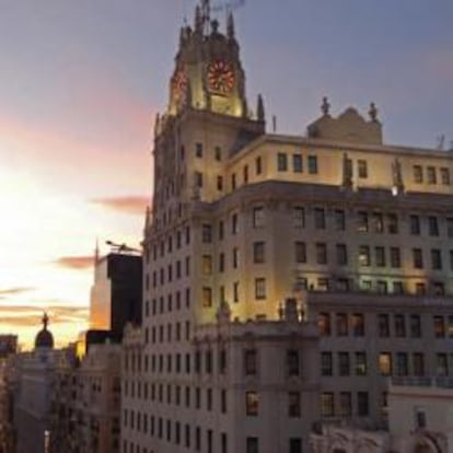 Sede de Telefónica en la calle Gran Vía de Madrid.