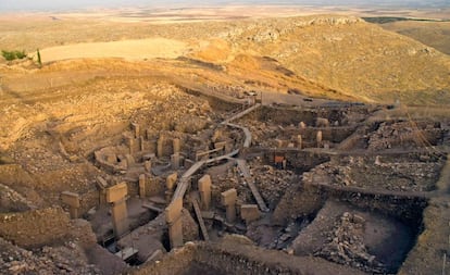 Imagen de las monumentales construcciones megal&iacute;ticas de G&ouml;bekli Tepe, en Turqu&iacute;a.