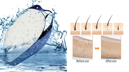 borrador de pelo, artículo viral en TikTok, tecnología nanocristalina, indoloro, exfoliación rápida y fácil, depilación