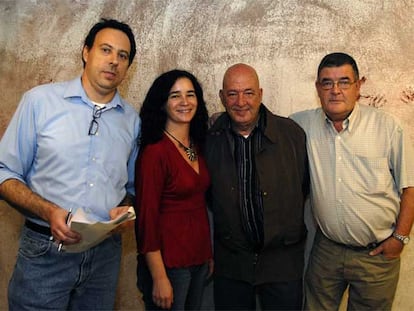 Josep, María Eugenia, Paco y Jesús, de la Asociación Barceloneta Alerta.