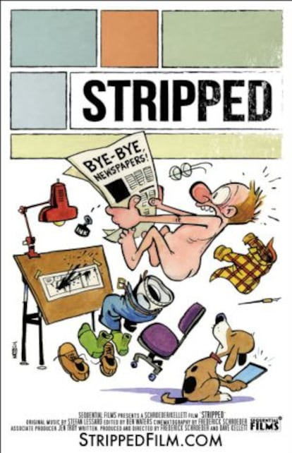 Cartaz de Bill Watterson para o filme 'Stripped'.