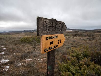 Cartel del Dolmen de Cubillejo (Burgos).