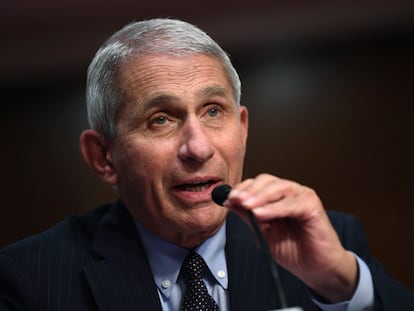 El epidemiólogo de la Casa Blanca, Anthony Fauci, en una comparecencia este martes en el Capitolio.