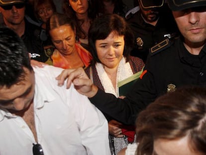 Ruth Ortiz, madre de Ruth y José, a su salida de la misa celebrada en la Mezquita de Córdoba oficiada por el obispo Demetrio Fernández.