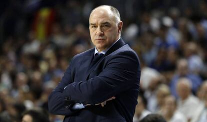 Pablo Laso, en el último partido de Liga