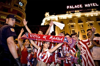 Neptuno ya vivió con fervor la celebración de la victoria en la Liga Europa el pasado mayo.