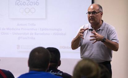 Antoni Trilla, jefe del servicio de Medicina Preventiva y Epidemiología del Hospital Clínic de Barcelona, en un centro de alto rendimiento, en 2016.