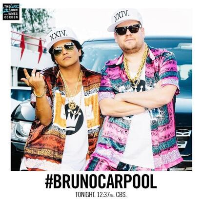 Bruno Mars ha sido el último cantante que se ha animado a participar en el exitoso espacio 'Carpool Karaoke' del programa que presenta James Corden.