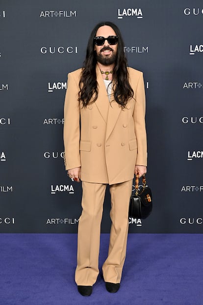 Alessandro Michele, director creativo de Gucci, no se perdió la cita.
