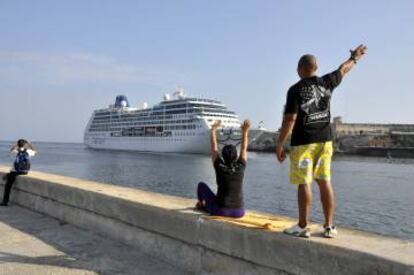 Entrada del crucero en La Habana.