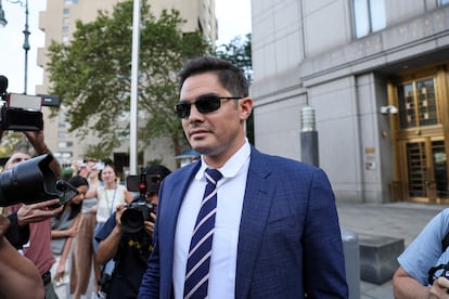 Ryan Salame, the former co-chief executive of FTX Digital Markets, exits the Federal Court after he pleaded guilty on two charges including conspiring to make unlawful U.S. political contributions, in New York City, U.S., September 7, 2023.