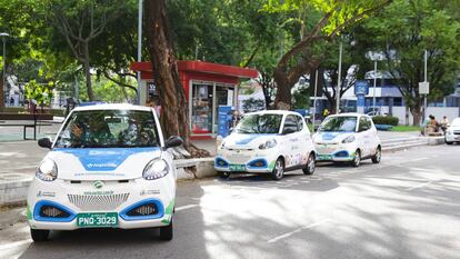 Electric cars in Fortaleza, Brazil.