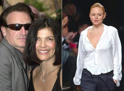 A la izquierda, Ali Hewson, con su marido, Bono, en Deia. A la derecha, la diseñadora Stella McCartney.