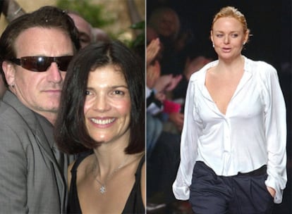 A la izquierda, Ali Hewson, con su marido, Bono, en Deia. A la derecha, la diseñadora Stella McCartney.