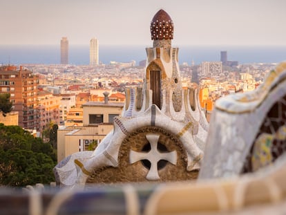 Detalle del Parc Güell, en Barcelona.