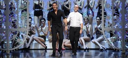 Stefano Gabbana (izquierda) y Domenico Dolce en un desfile