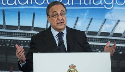 El presidente del Real Madrid, Florentino Pérez