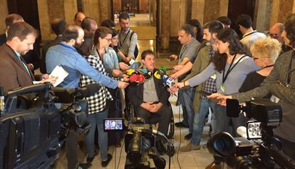 David Bonvehí, este martes en el Parlament.