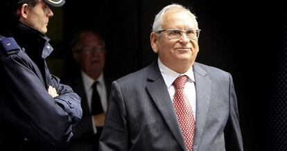 El extesorero de Alianza Popular, Ángel Sanchís, sale de a la Audiencia Nacional el pasado mes de abril
