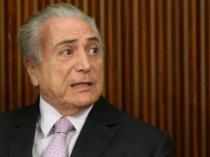 Michel Temer no último dia 5, em Brasília.