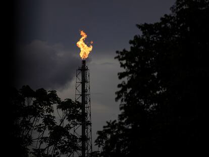 Plataforma petrolífera en el Estado de Amazonas (Brasil).