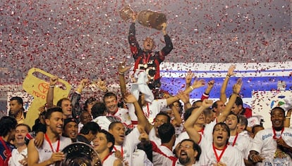 El portero Rogerio Ceni en la Copa Libertadores 2005