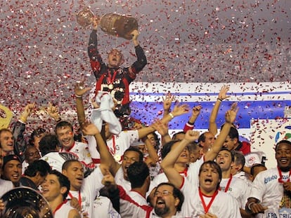El portero Rogerio Ceni en la Copa Libertadores 2005