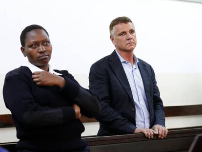 Richard Alden en un juzgado de Nairobi