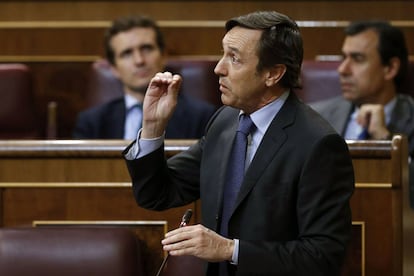 El portavoz del PP en el Congreso, Rafael Hernando, en el pleno celebrado el 5 de octubre.