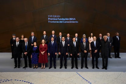 Foto de familia de la entrega de los premios Fronteras del Conocimiento de la Fundación BBVA:
