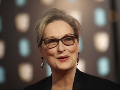 La acrtiz estadounidense Meryl Streep posa para los fotógrafos en Londres el pasado febrero.