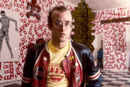 Keith Haring, en su estudio de Nueva York.