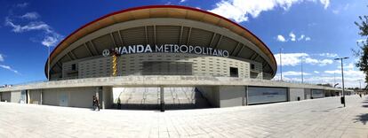 Entrada del nuevo estadio del Atlético de Madrid, Wanda Metropolitano.