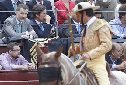 El rey Felipe VI en Las Ventas en 2015.