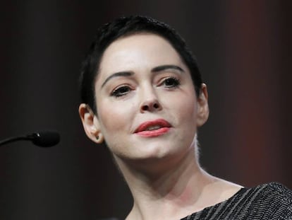 La actriz Rose McGowan en la Convenci&oacute;n Anual de Mujeres en Detroit el pasado 27 de octubre. 