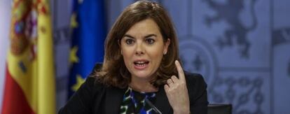 La vicepresidenta del Gobierno espa&ntilde;ol, Soraya S&aacute;enz de Santamar&iacute;a. 