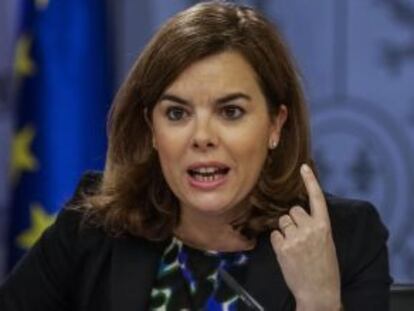 La vicepresidenta del Gobierno español, Soraya Sáenz de Santamaría.