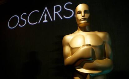 Una estatua del premio Oscar, el pasado 4 de febrero, en Beverly Hills, en California.  