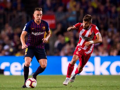 Arthur, en el último partido del Barcelona ante el Girona.