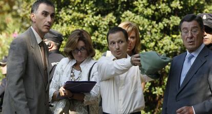 José Bretón, durante la recreación del día en que desaparecieron sus hijos.