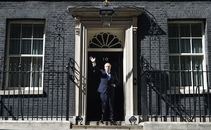 Boris Johnson, a su llegada a Downing Street, el 24 de julio de 2019.  