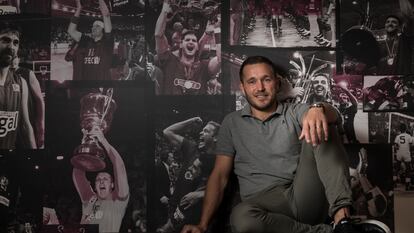 Víctor Tomás, fotografiado en la zona mixta del Palau Blaugrana.