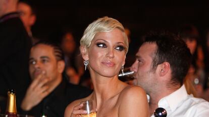 La cantante Sarah Harding en los British Awards, en febrero de 2009.